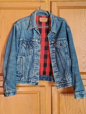 80's Levis Jacket USA Made Plaid Liner